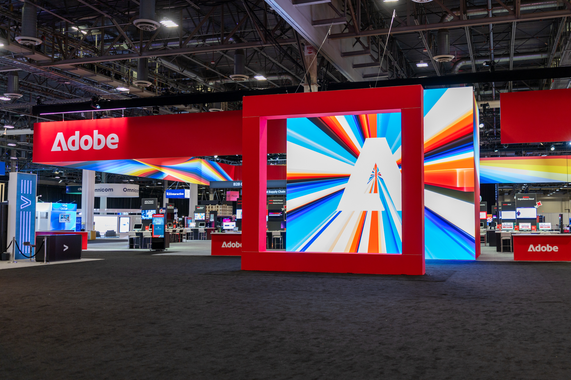 Adobe booth at the convention center